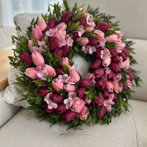 400_bíbor tulipános kopogtató